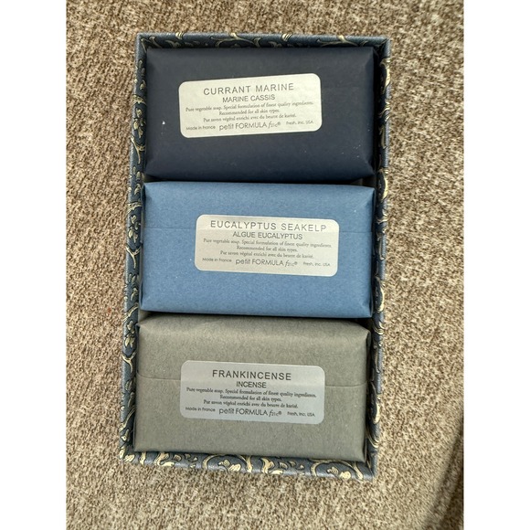 VINTAGE F21c Made In France Formula Frankincense  Marine Eucalyptus Bar SOAP 3Pk - Picture 1 of 6